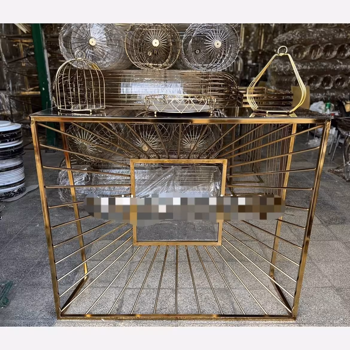 میز کنسول مدل خورشید(آبکاری درجه 1 فورتیک)(ارسال با باربری و به صورت پس کرایه)