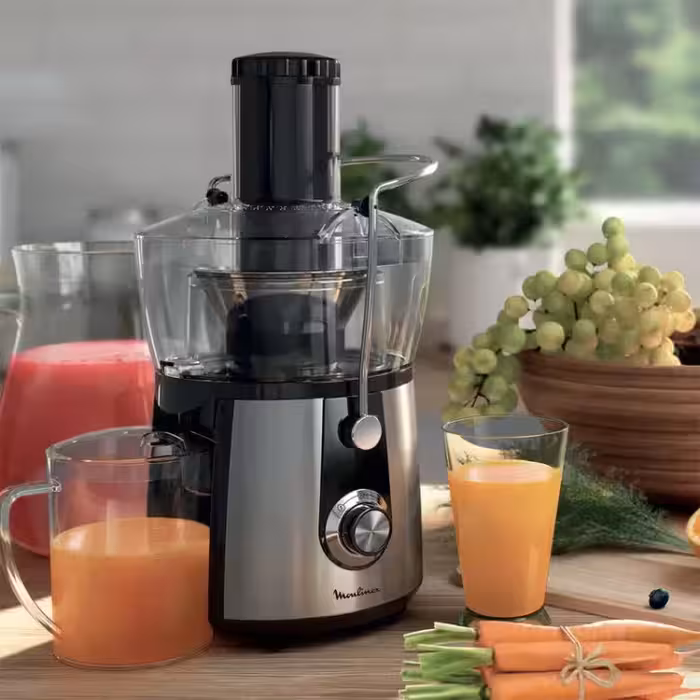 آبمیوه‌گیری مولینکس JU550D | موتور 800 وات، فیلتر استیل و طراحی ضدزنگ