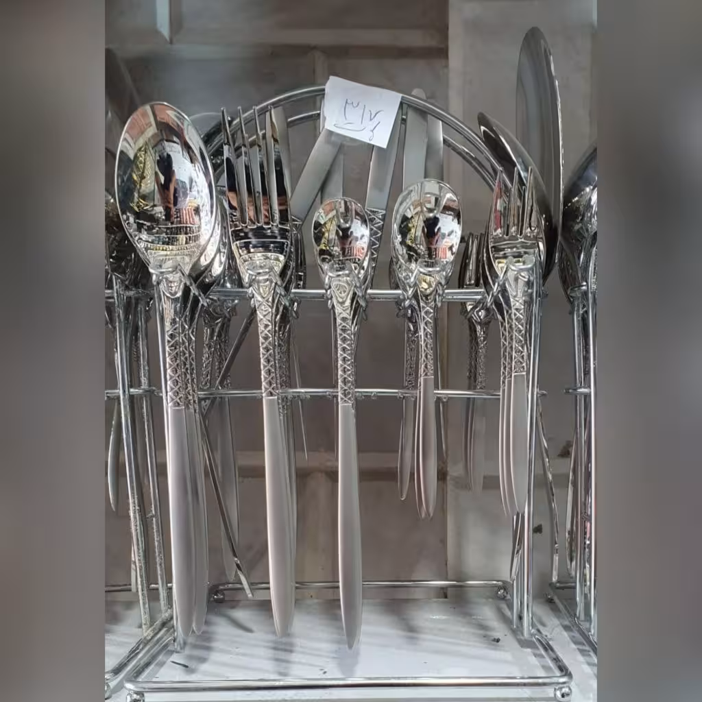 سرویس قاشق چنگال 40 پارچه 6 نفره اس جی مدل 317s