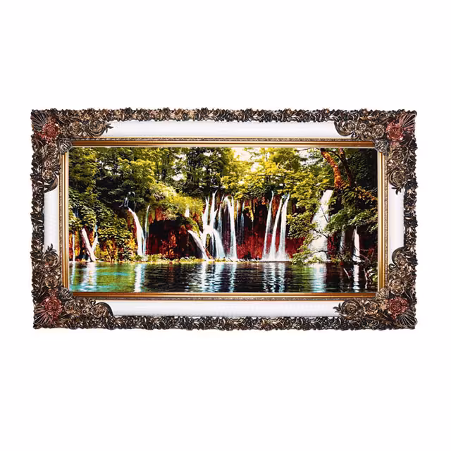 تابلو فرش ماشینی دنیای فرش طرح آبشار کد 435