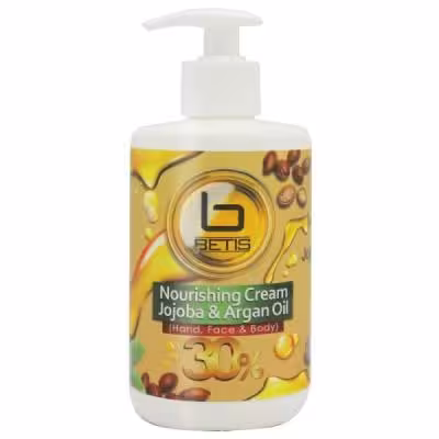 کرم مرطوب کننده بتیس مدل argan &amp; jojobaba حجم 400 میلی لیتر