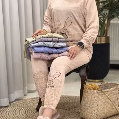 ست بلوز شلوار پنبه ای مدل رابیت