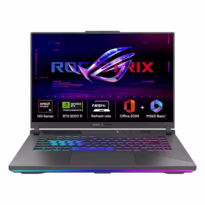 لپ تاپ ایسوس مدل ROG Strix G16 G614PR – R9 8940HX 16GB 1TB RTX5070 Ti 12GB
