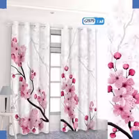 پرده تصویری طرح شاخه شکوفه برند پرنا