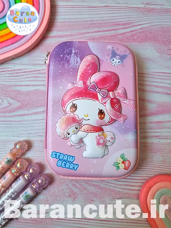 جامدادی وارداتی کتابی برجسته طرح ملودی