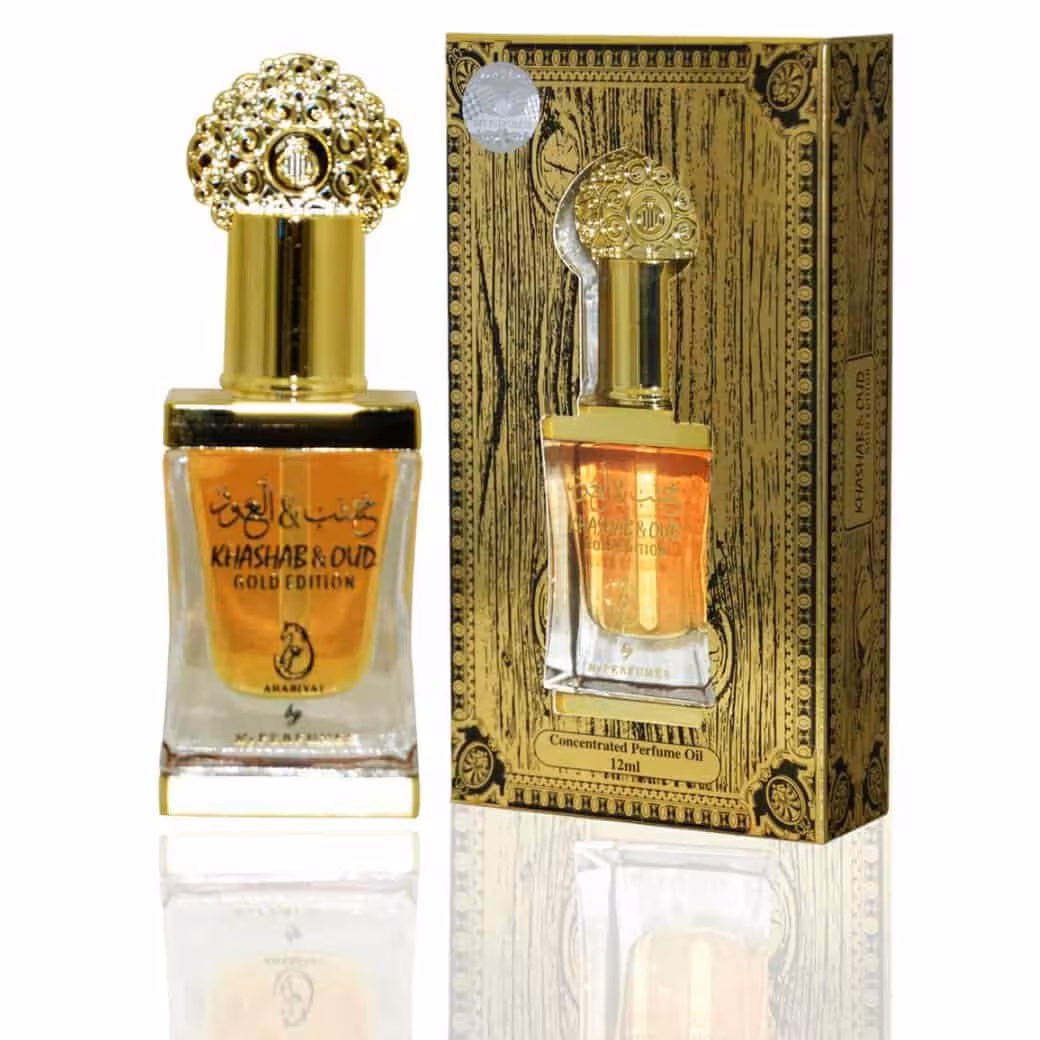 عطر  خشب العود ذهبی (طلایی) برند عربیات 12 میل