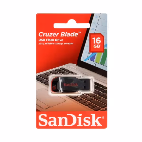 فلش سن دیسک Cruzer Blade USB 2.0 ظرفیت 16 گیگابایت SDCZ50-B35