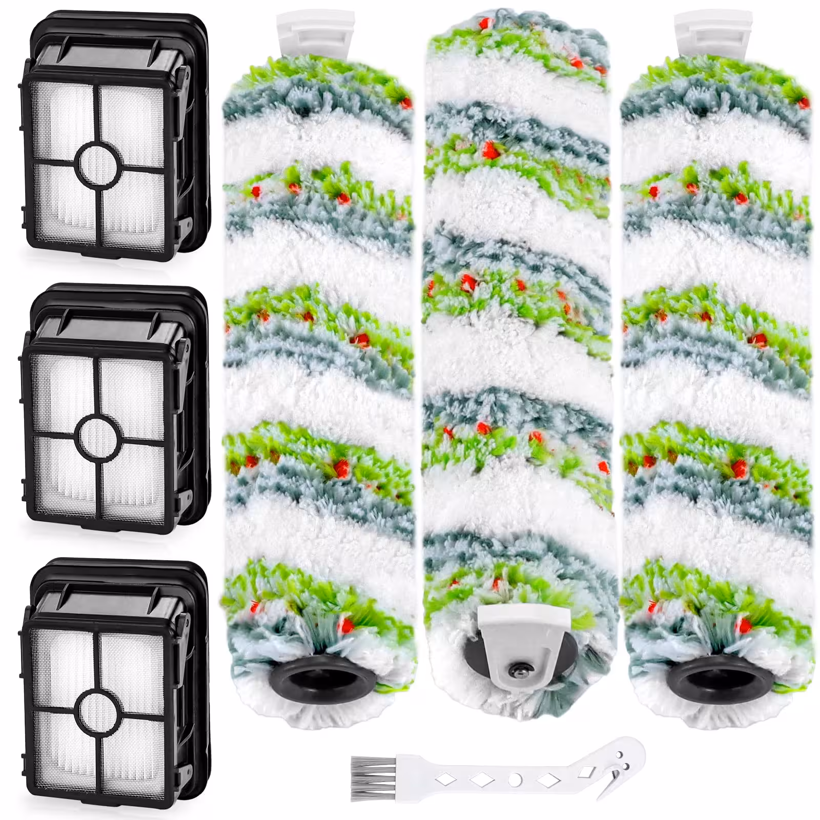 پک براش رول و فیلتر مناسب بیسل مدل 2554 Bissell CrossWave Max and HydroSteam Filters 1866, Part 1618641 1608684 (ارسال 10 الی 15 روز کاری)