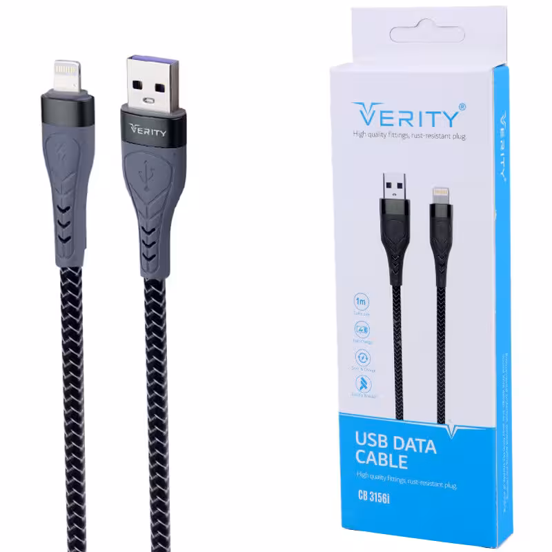 کابل آیفونی فست شارژ Verity CB-3156i 1m