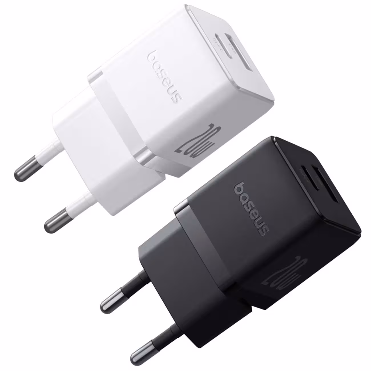 شارژر دیواری تایپ‌سی و USB فست شارژ 20 وات بیسوس P10111608113