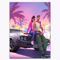 متال پوستر بازی GTA، کد G 12077