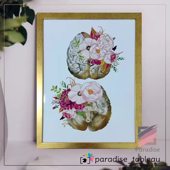 تابلو دکوراتیو طرح مغز و اعصاب