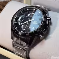 CASIO EDIFICE EF-535 کلا مشکی کاسیو ادیفایس ،، 4 موتوره کرنوگراف ،، شیشه بسیارشفاف ،، درب استیل طراحی صفحه بسیار زیبا