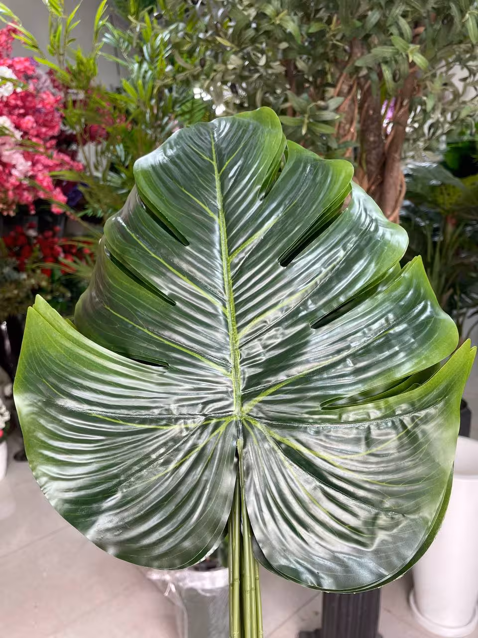 برگ انجیری مصنوعی لمسی سایز بزرگ 1عددی