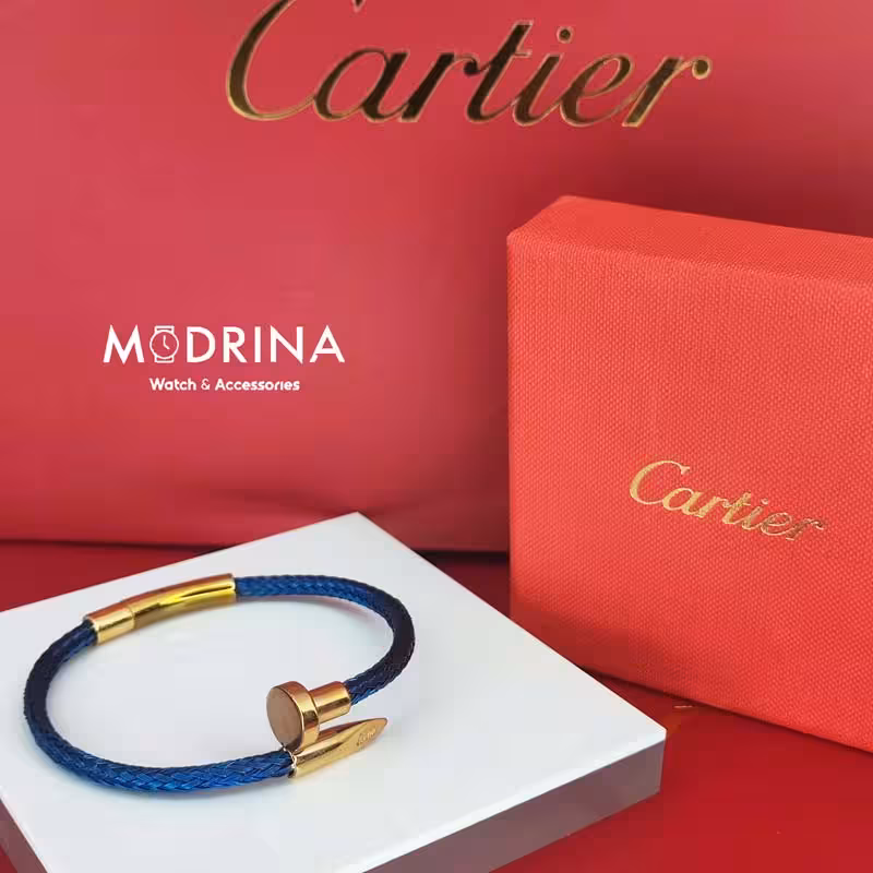 دستبند مردانه آبی میخ کارتیه