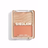 پالت رژگونه و هایلایتر شیگلم مدل Glam 101 Hybrid Duo بافت پودری ترکیب رنگ 2 تایی ماندگاری بالا
