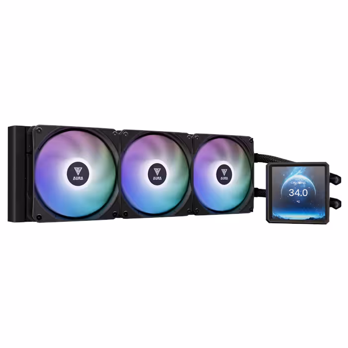 فن پردازنده مایع گیم دیاس AURA GL360 LCD ARGB BLACK