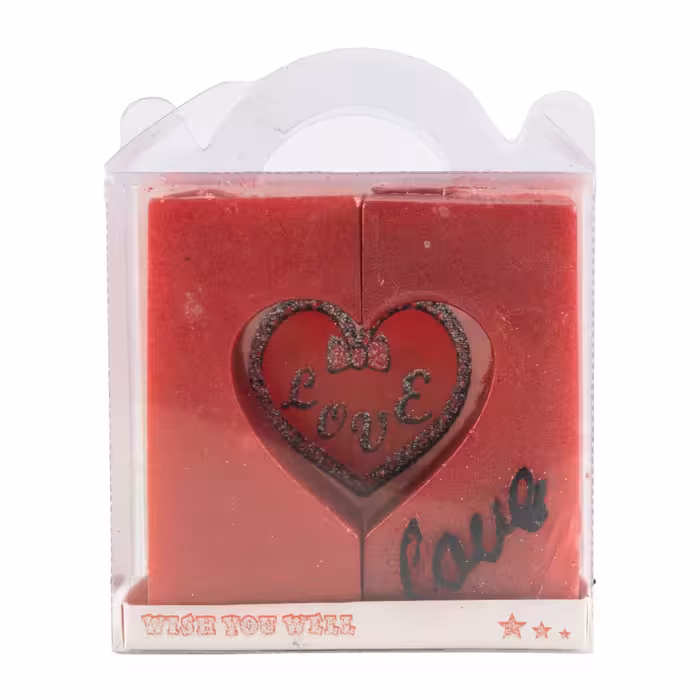 شمع مدل قلب 2 تکه