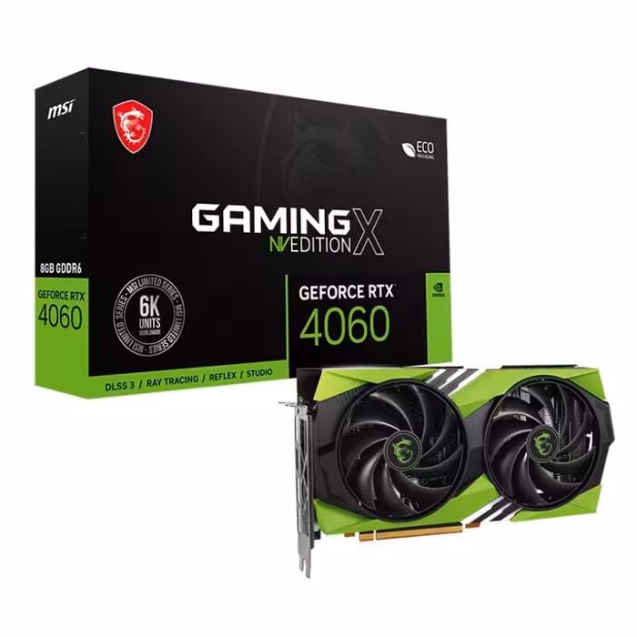 کارت گرافیک ام اس آی مدل GeForce RTX 4060 GAMING X NV EDITION حافظه 8 گیگابایت