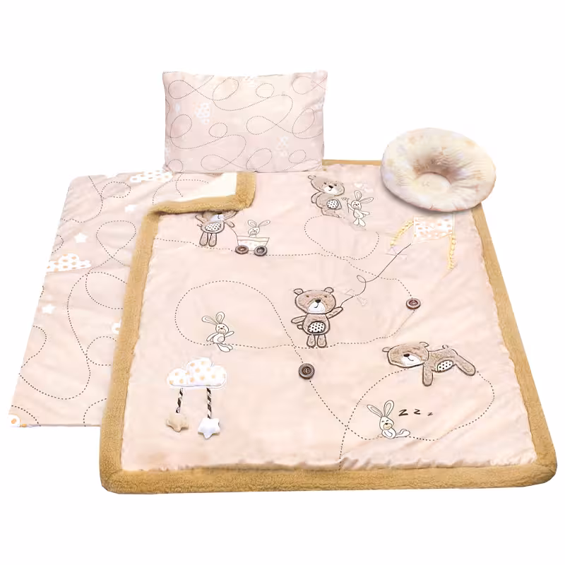 سرویس خواب 4 تیکه رز بورن طرح خرس وخرگوش کرم