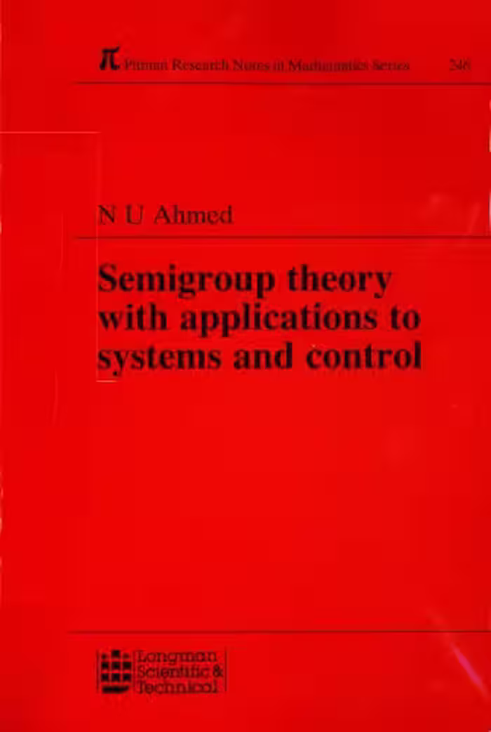 خرید و دانلود نسخه کامل کتاب Semigroup theory with applications to systems and control