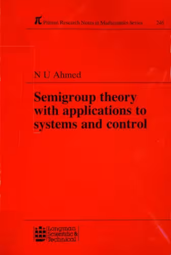 خرید و دانلود نسخه کامل کتاب Semigroup theory with applications to systems and control