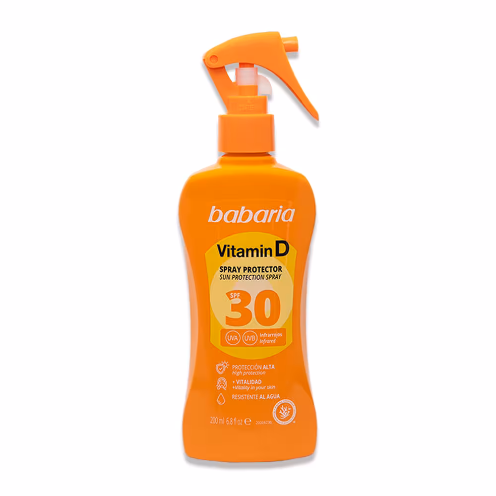 اسپری ضد آفتاب ویتامین D باباریا با SPF30 حجم 200 میل