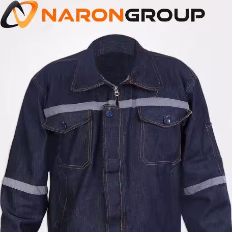 لباس کار شبرنگ دار جین آبی