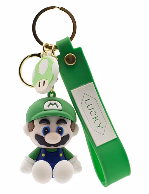 جاکلیدی سیلیکونی فانتزی طرح ماریو و قارچ سبز