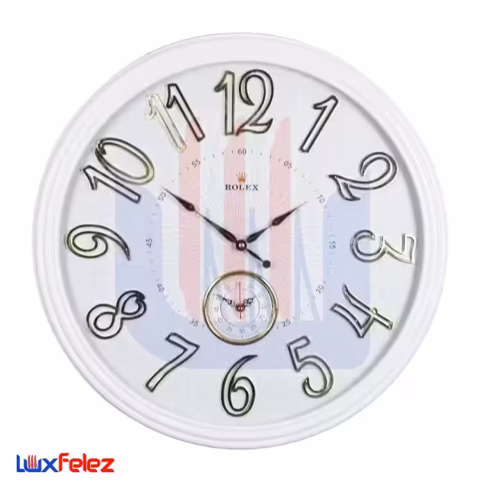 ساعت دیواری ساغر طرح رولکس دو موتوره