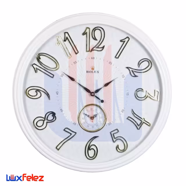 ساعت دیواری ساغر طرح رولکس دو موتوره