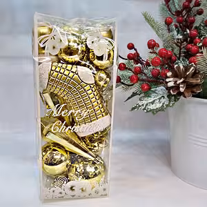 اویز گوی میکس طلایی 28 عددی قطر 6 سانت