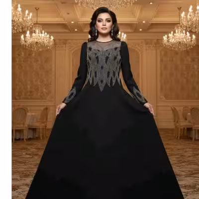 پیراهن زنانه کرپ مدل لباس مجلسی زنانه پیراهن مجلسی پوشیده