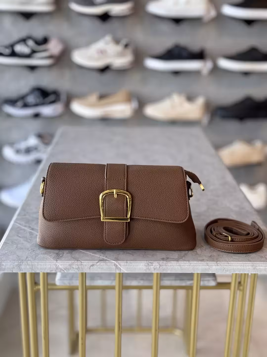 کیف وارداتی کد 8068 رنگ قهوه ای