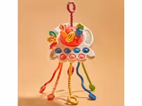 بیزی کیوب یا بیزی بال جغجغه ای دندانگیر و پاپت دار 4 در 1 اسباب بازی