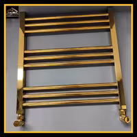 رادیاتور حوله خشک کن طلایی مات سایز 50*60 گرد استیل304