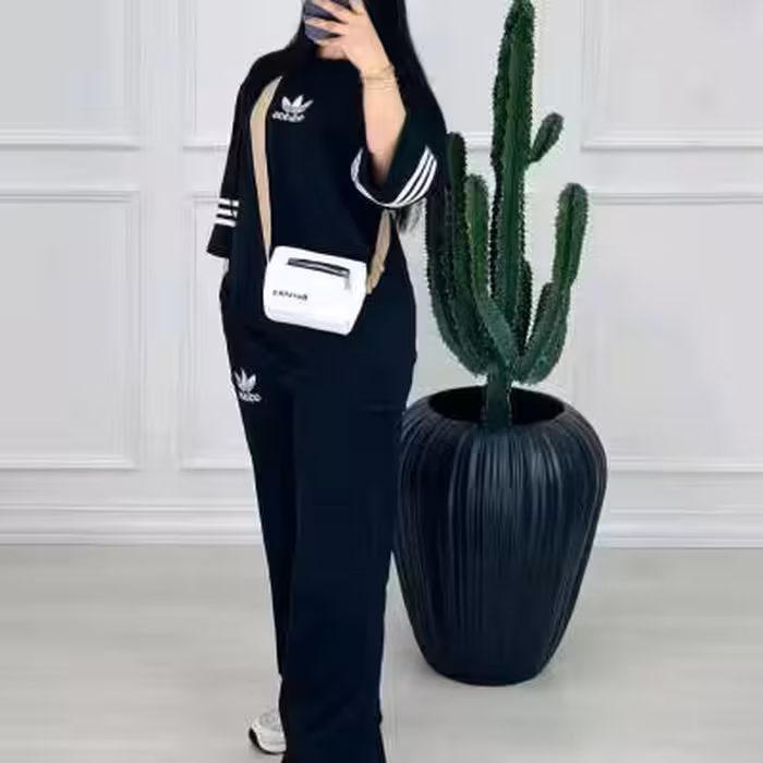 ست تیشرت وشلوار آدیداس نخ پنبه