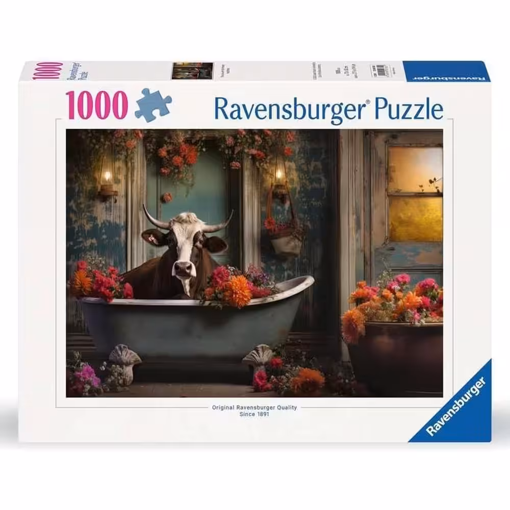 پازل 1000 تکه رونزبرگر طرح گاو در وان حمام