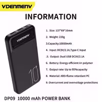 پاوربانک دنمن مدل DP09 ظرفیت 10000 میلی آمپر ساعت