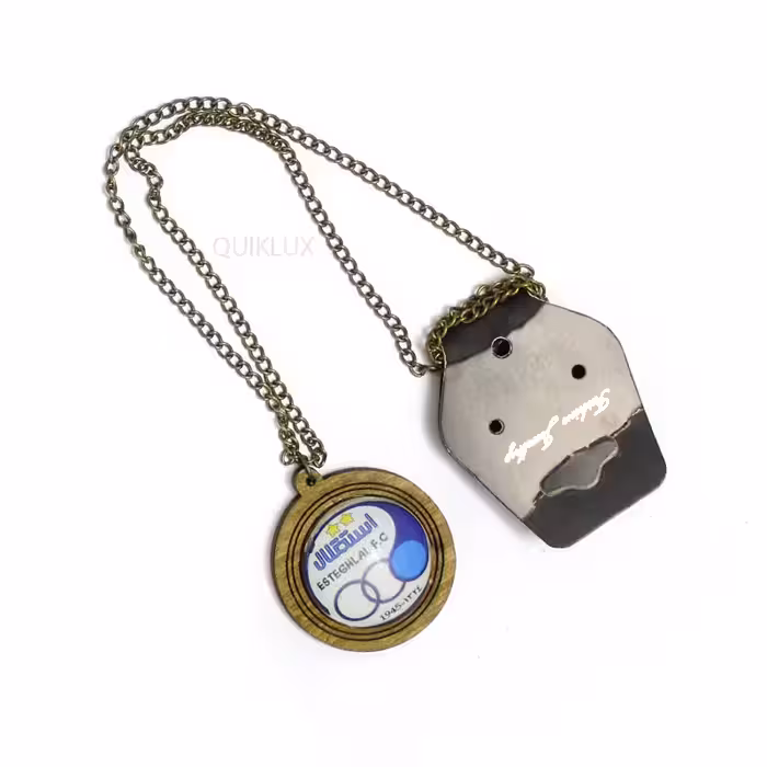 آویز آینه وسط گرد چوبی طرح استقلال