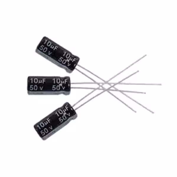 خازن الکترولیت 10uf 50V (تعداد 10 عددی)