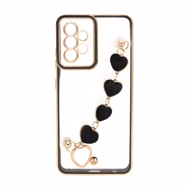 قاب الکتروپلیتینگ دستبند قلبی Samsung A32-4G – مشکی-کد2136