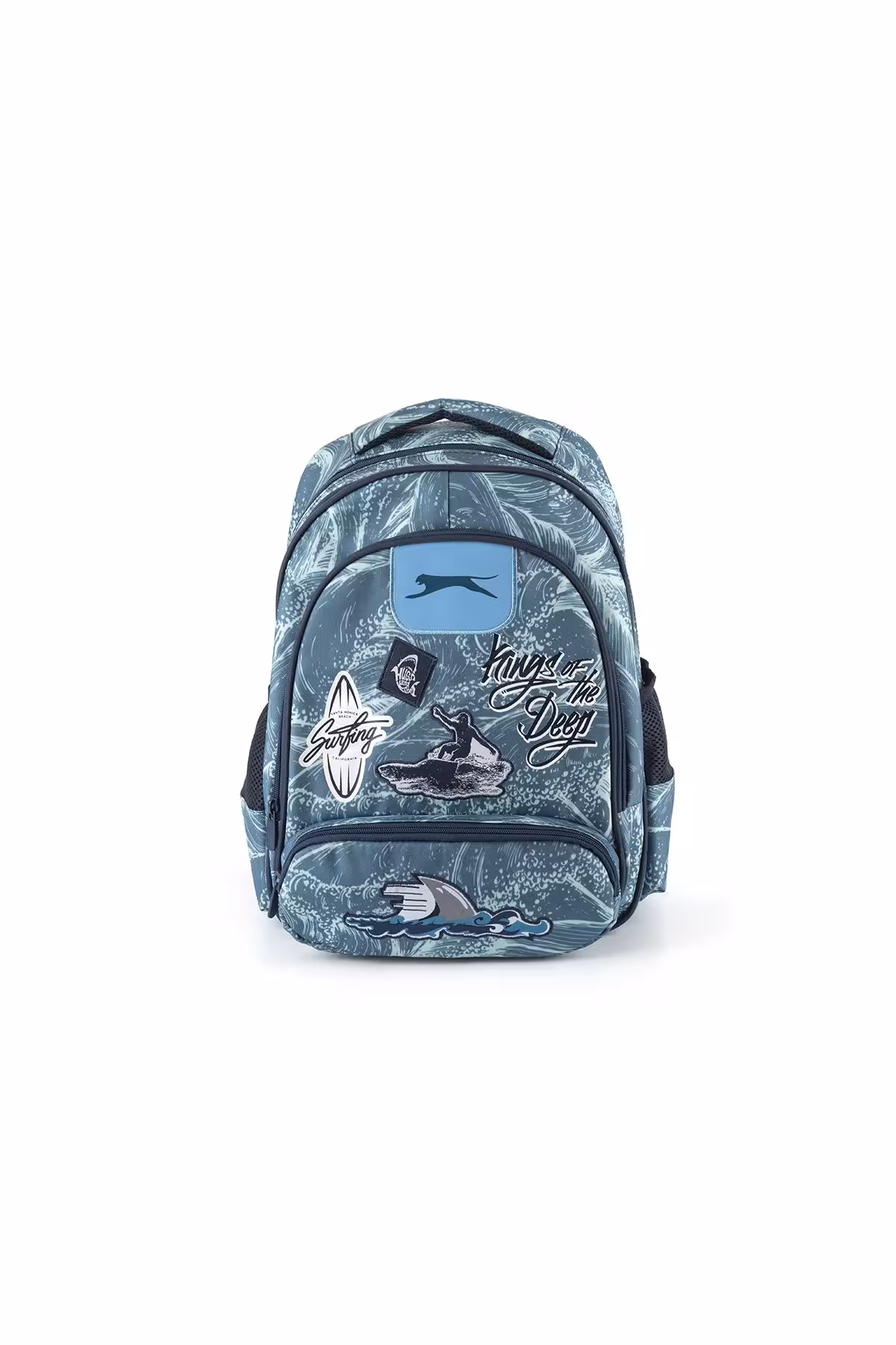 کیف مدرسه آبی مردانه کوله پشتی کوسه اورجینال Slazenger