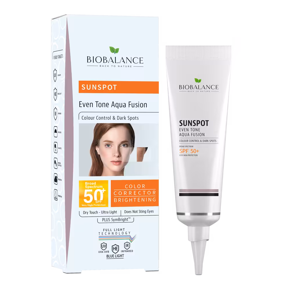 ضدآفتاب و کنترل کننده رنگ پوست SPF50 Aqua Fusion بیوبالانس