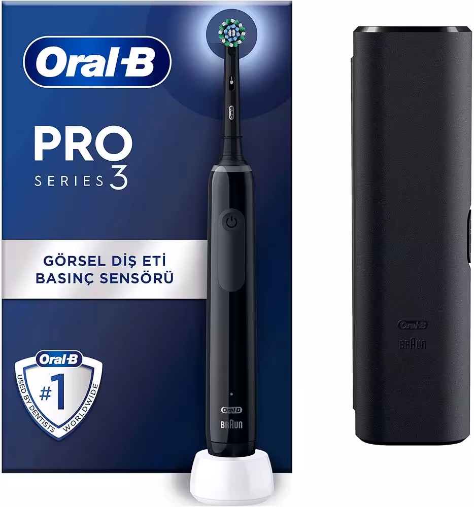 مسواک برقی قابل شارژ برند Oral B آلمان مدل Pro3 3500 به همراه کیف مسافرتی هدیه