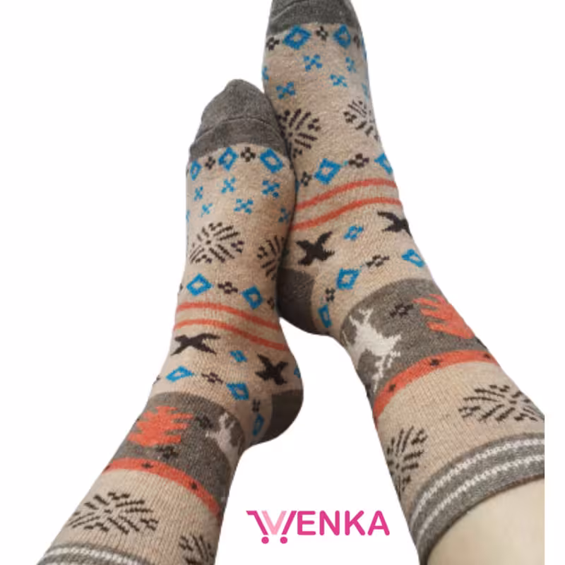 جوراب نیم ساق پشمی کد 20211