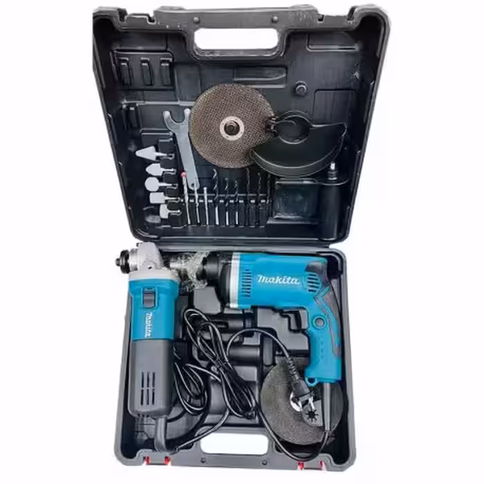 پک 2 قلوی دریل مدل HP1630 و مینی فرز مدل 9555HN ماکیتا