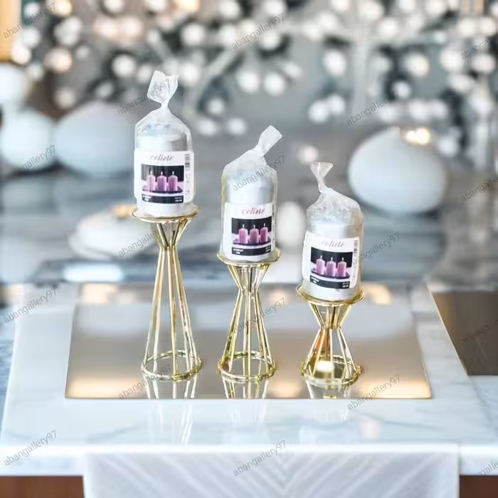 جا شمعی 3 تایی💥سه عدد شمع هدیه💥