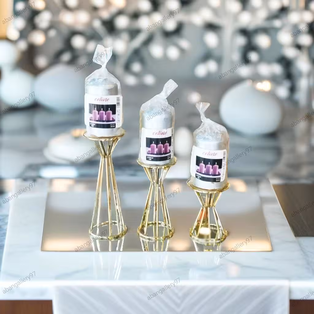 جا شمعی 3 تایی💥سه عدد شمع هدیه💥