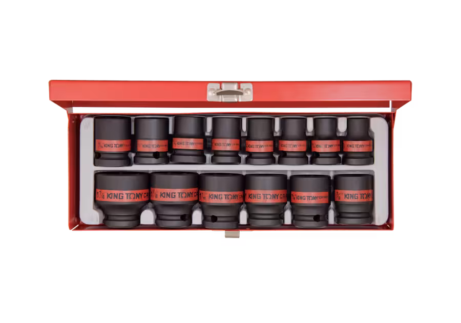 4414SP – جعبه بکس 1/2  اينچي  فشارقوي کوتاه  6 گوش  14 عددي  ( 1/4 1 – 3/8 ) کينگ توني